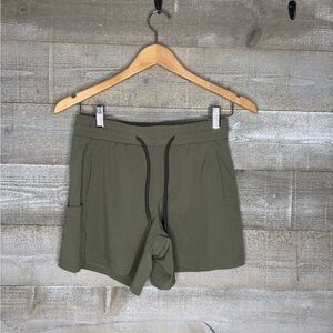 Avalanche Dark Green Women's Athletic hiking Shorts